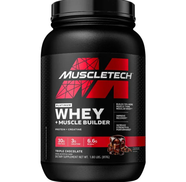 MuscleTech Whey + Muscle Builder - 1.8lbs Triple Chocolate
