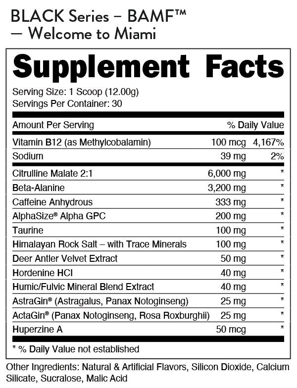 BUCKED UP BAMF BLACK Nootropic Pre-Workout